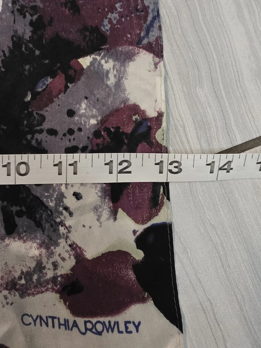 Cynthia Rowley Floral Long Wrap Scarf in Purple, Black, Gray, Cream